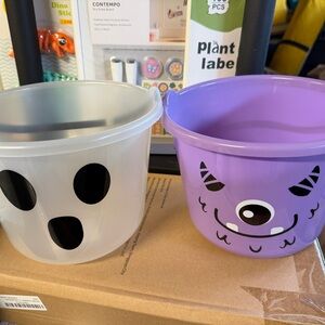 Set of Two Halloween Themed Buckets